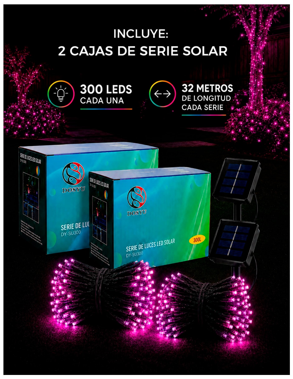Set luces led con 300 focos 6