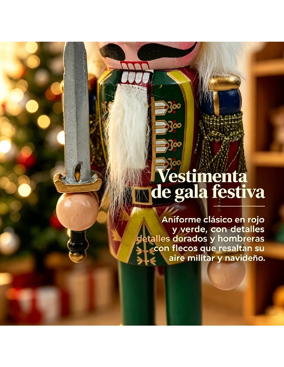 Figura decorativa navideña de madera 2