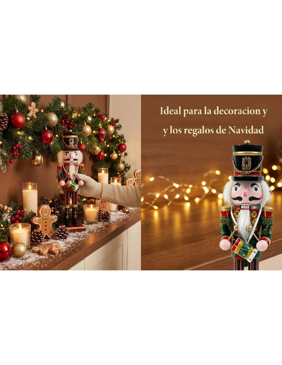 Figura decorativa navideña de madera 4