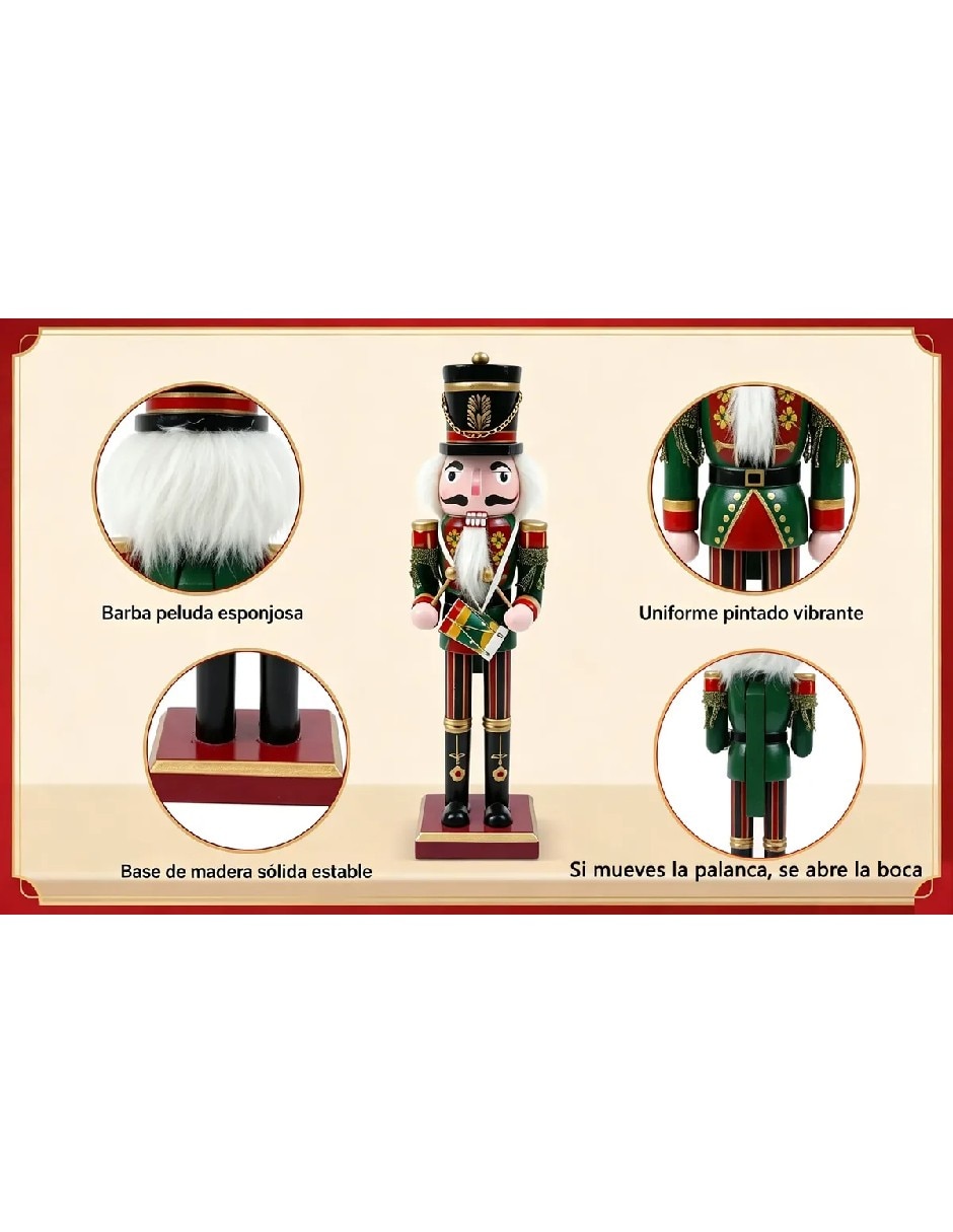 Figura decorativa navideña de madera 2