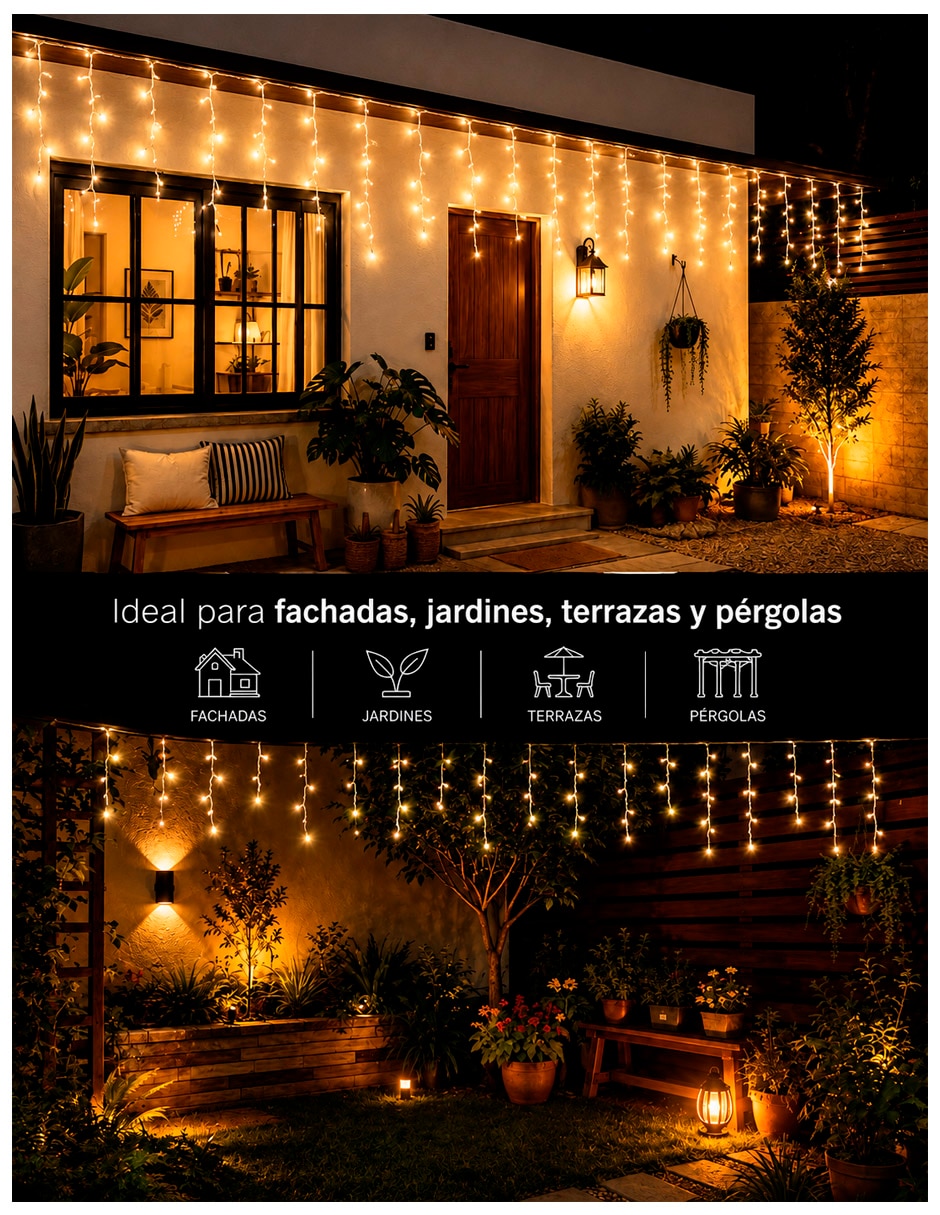 Set luces led con 200 focos 4