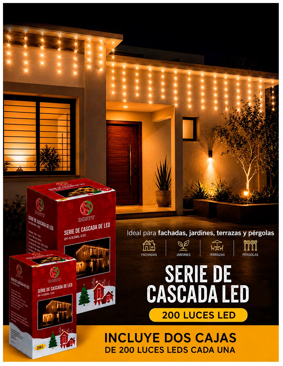 Set luces led con 200 focos 2