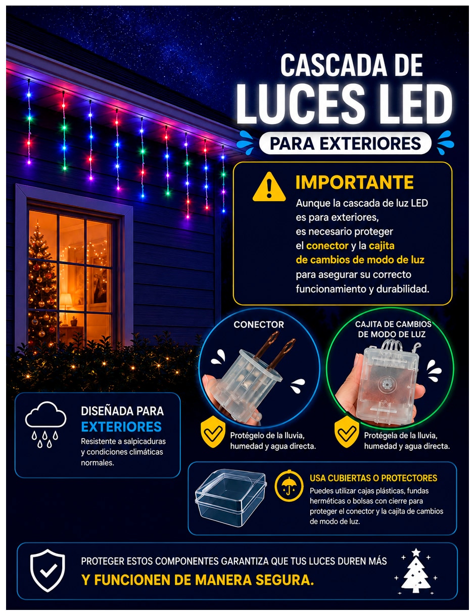 Set luces led con 200 focos 6