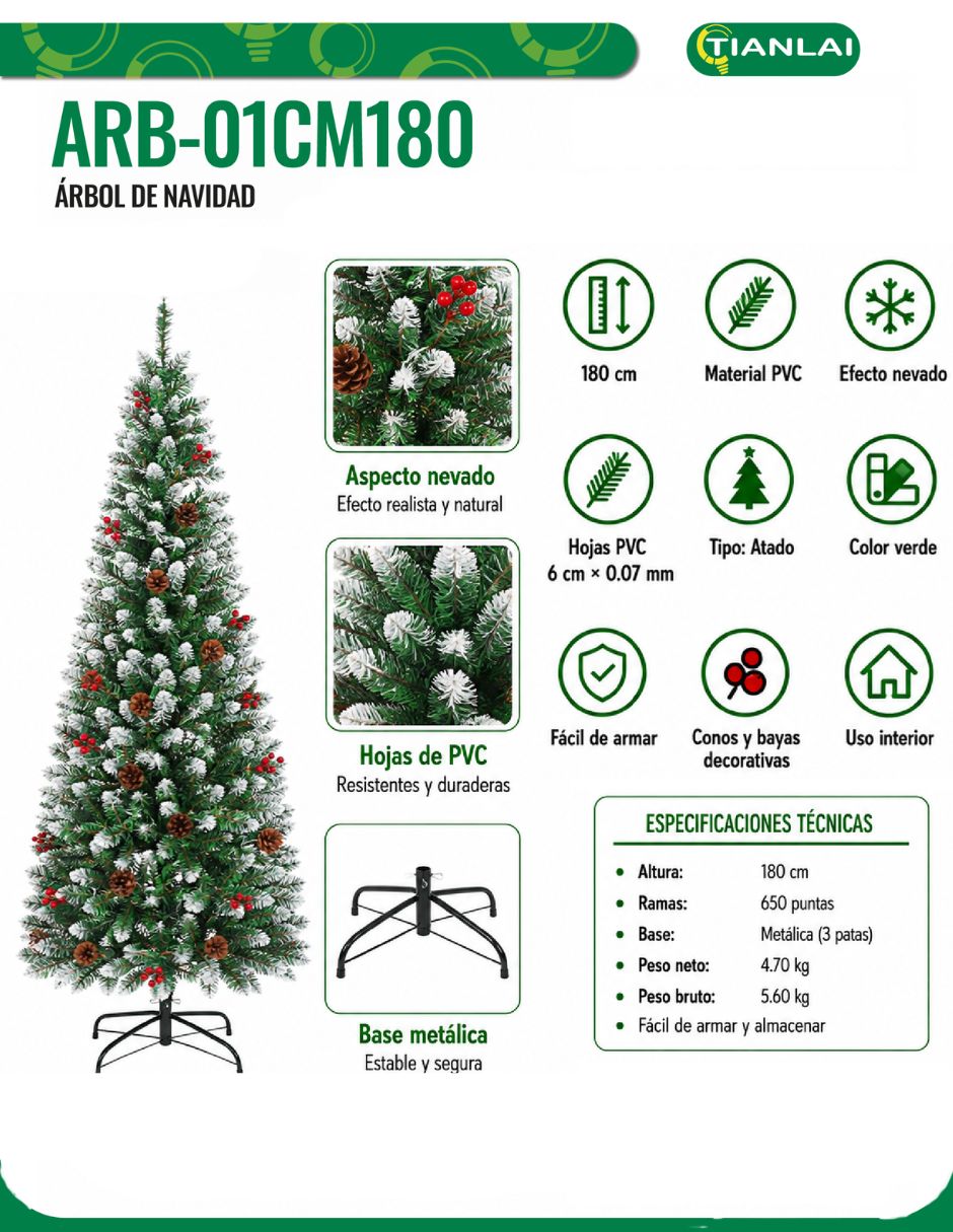 Árbol de navidad de pvc 5