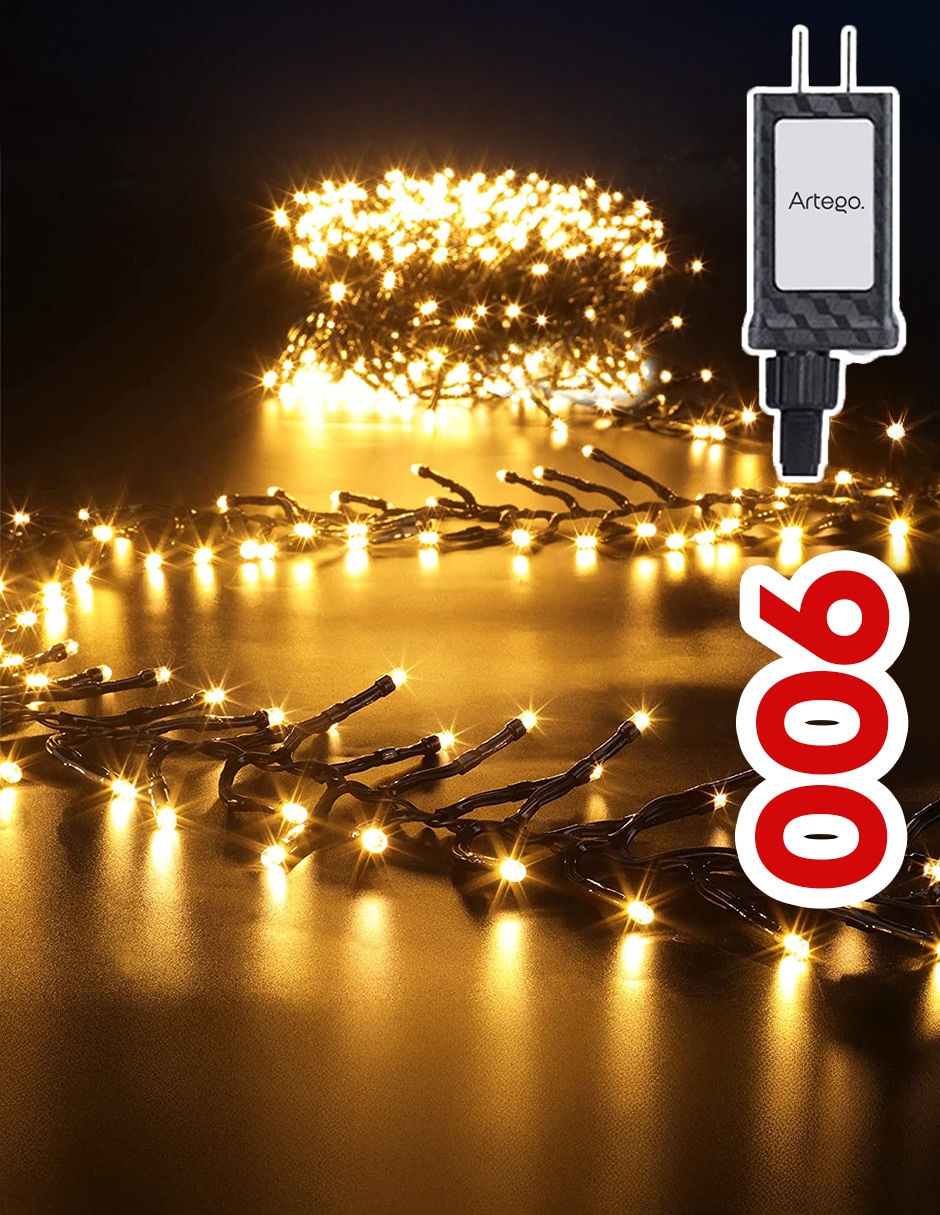 Set de luces led navidad jumbo size cluster cluster con 900 focos Set de luces led navidad jumbo size cluster cluster con 900 focos