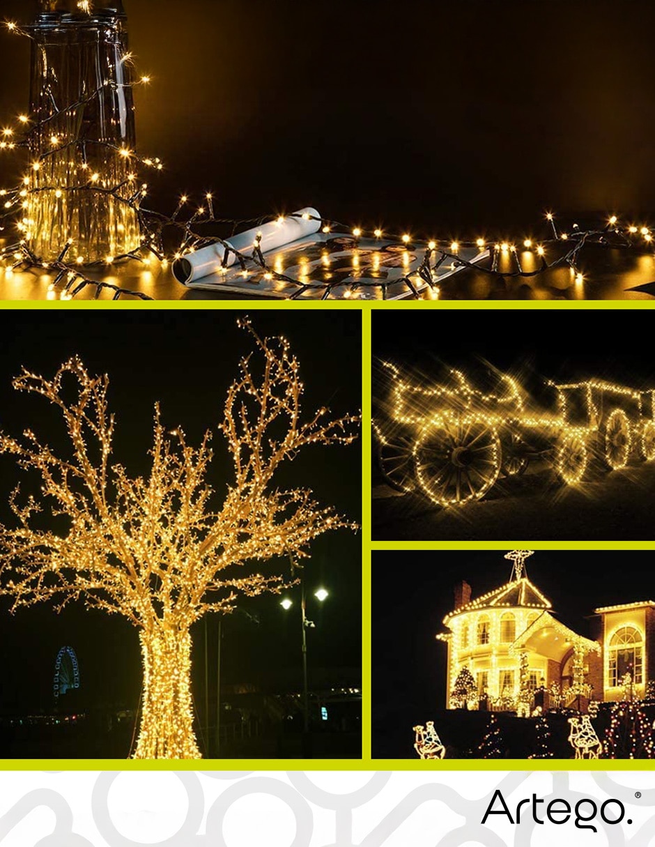 Set de luces led navidad jumbo size cluster cluster con 900 focos 5