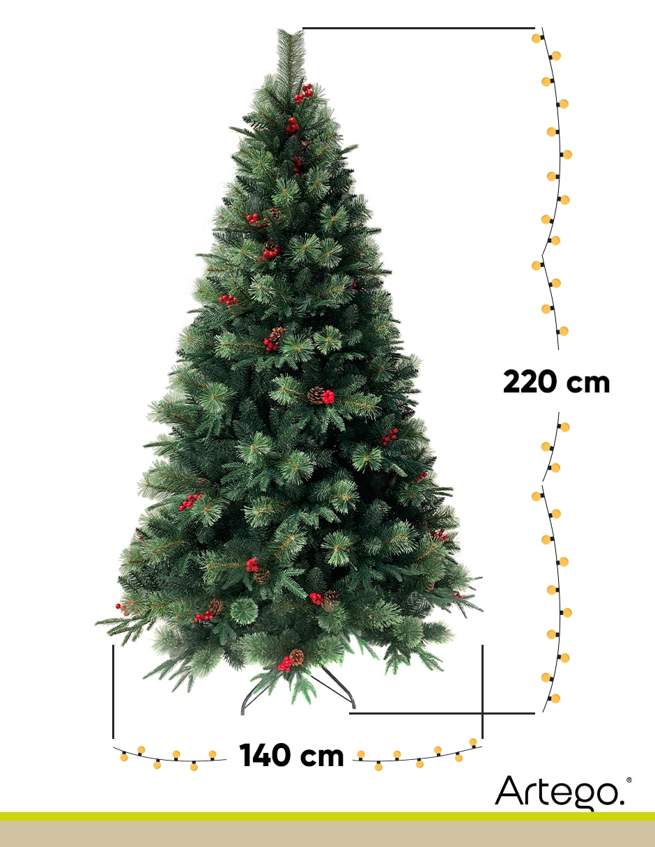Árbol de navidad fraser fir 2.20 m de pvc 7