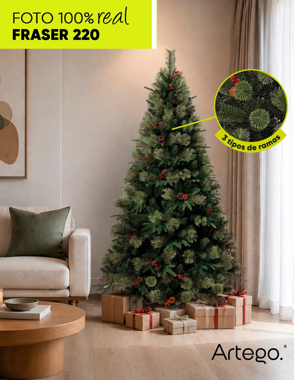 Árbol de navidad fraser fir 2.20 m de pvc 4