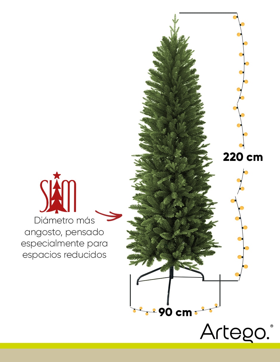 Árbol de navidad alpine fir con maleta de pvc 6