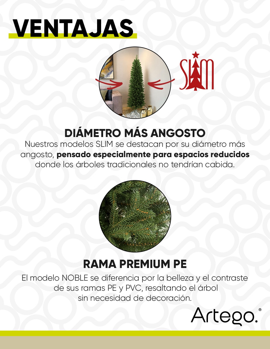 Árbol de navidad alpine fir con maleta de pvc 2