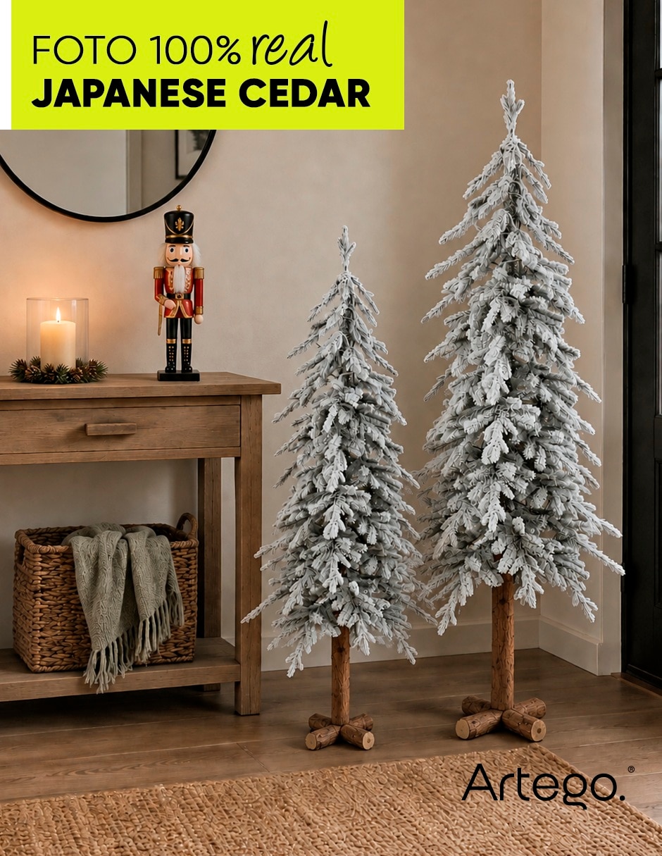 Árbol de navidad japanese cedar set de 2 piezas de pvc 3