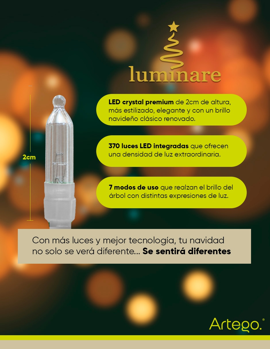 Árbol de navidad preiluminado mountain cedar de pvc con 300 luces 2