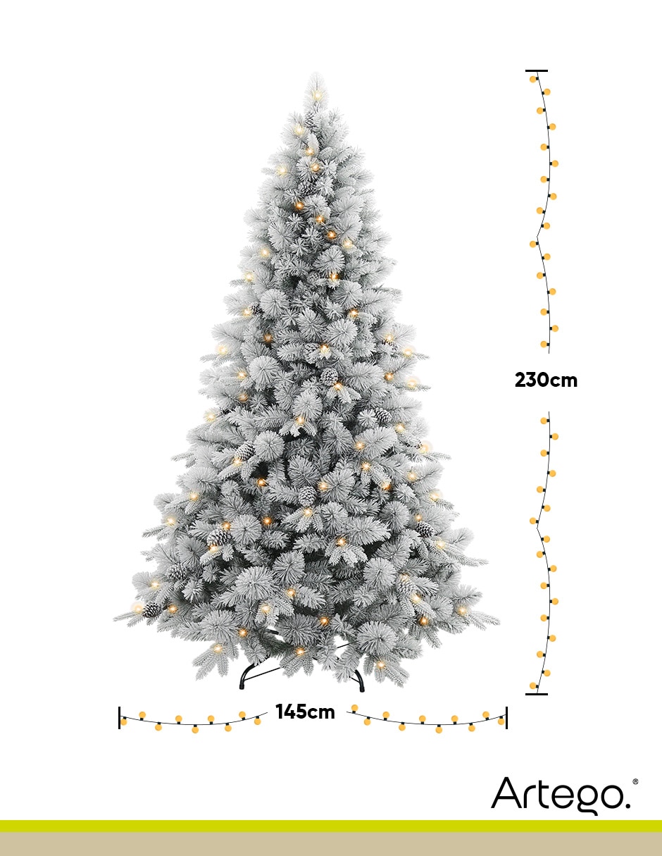 Árbol de navidad preiluminado mountain cedar premium de pvc continuo 10