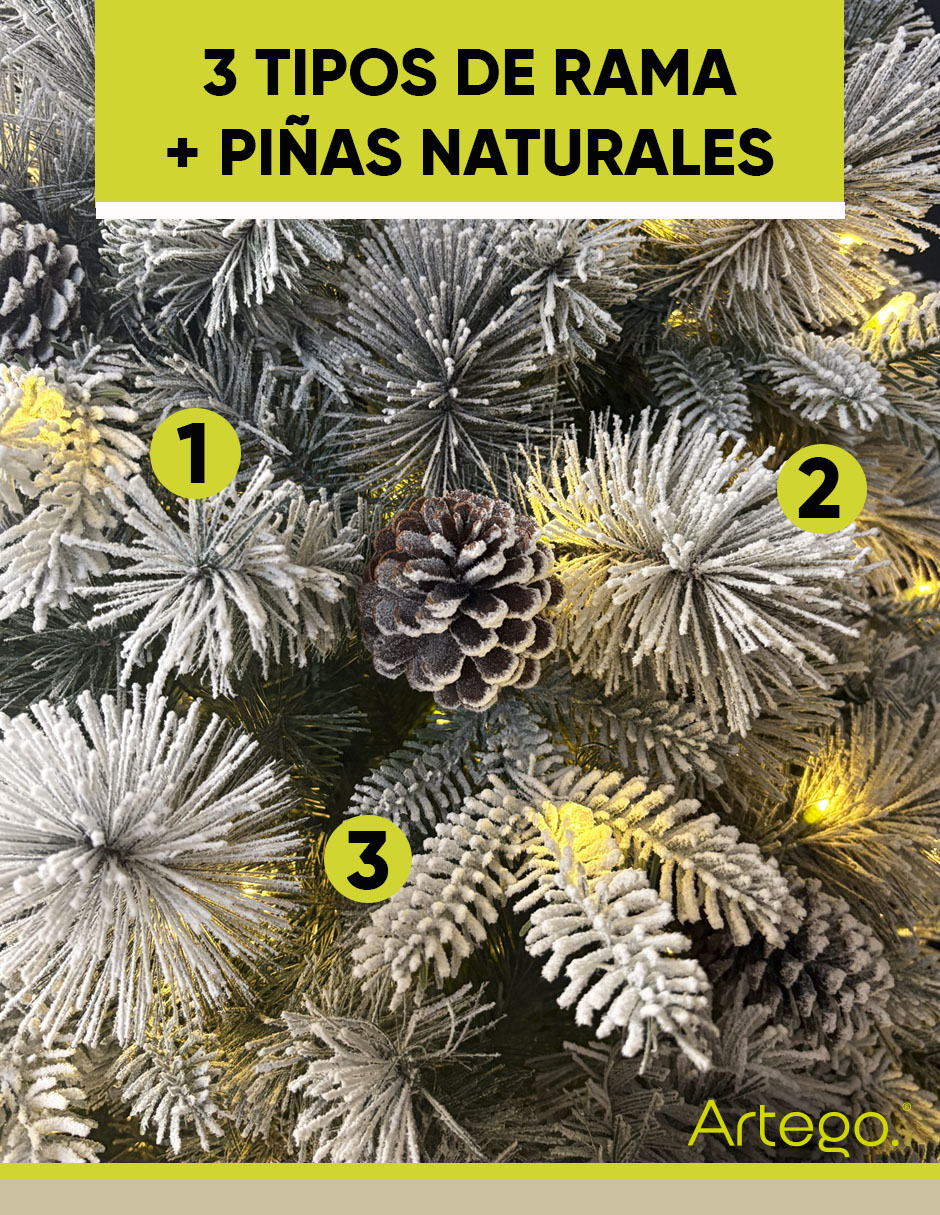 Árbol de navidad preiluminado mountain cedar premium de pvc continuo 9