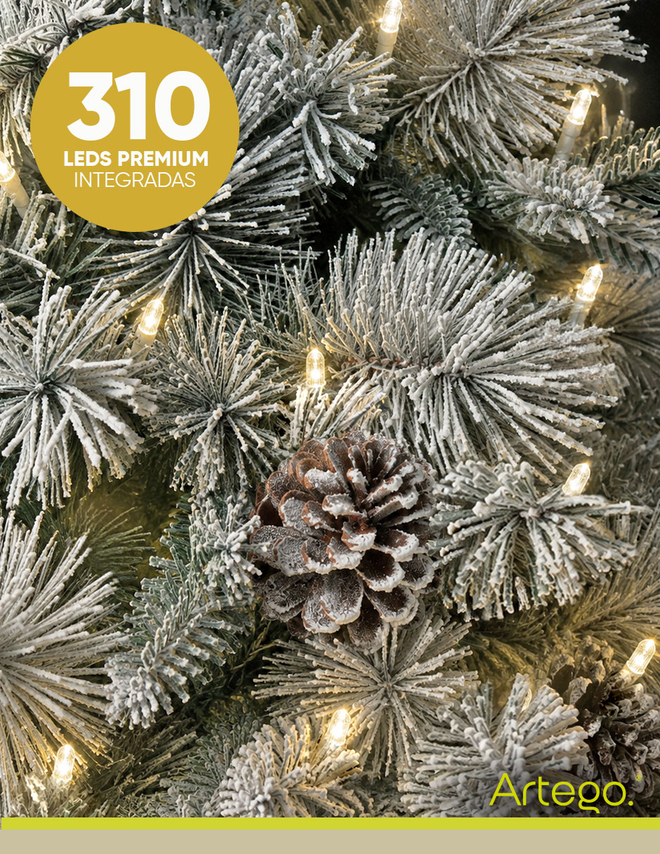Árbol de navidad preiluminado mountain cedar premium de pvc continuo 4