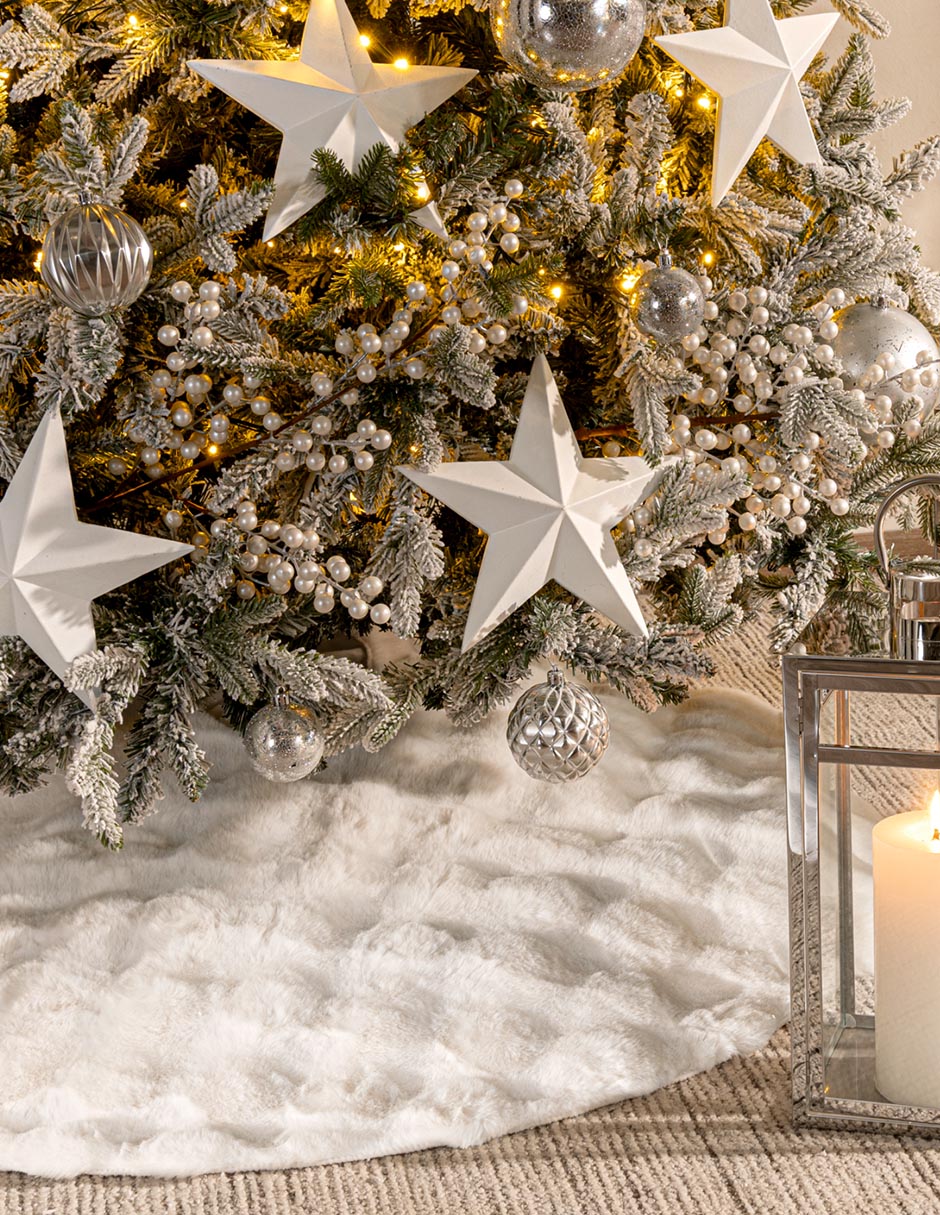 Pie de árbol frost estampado a cuadros 3
