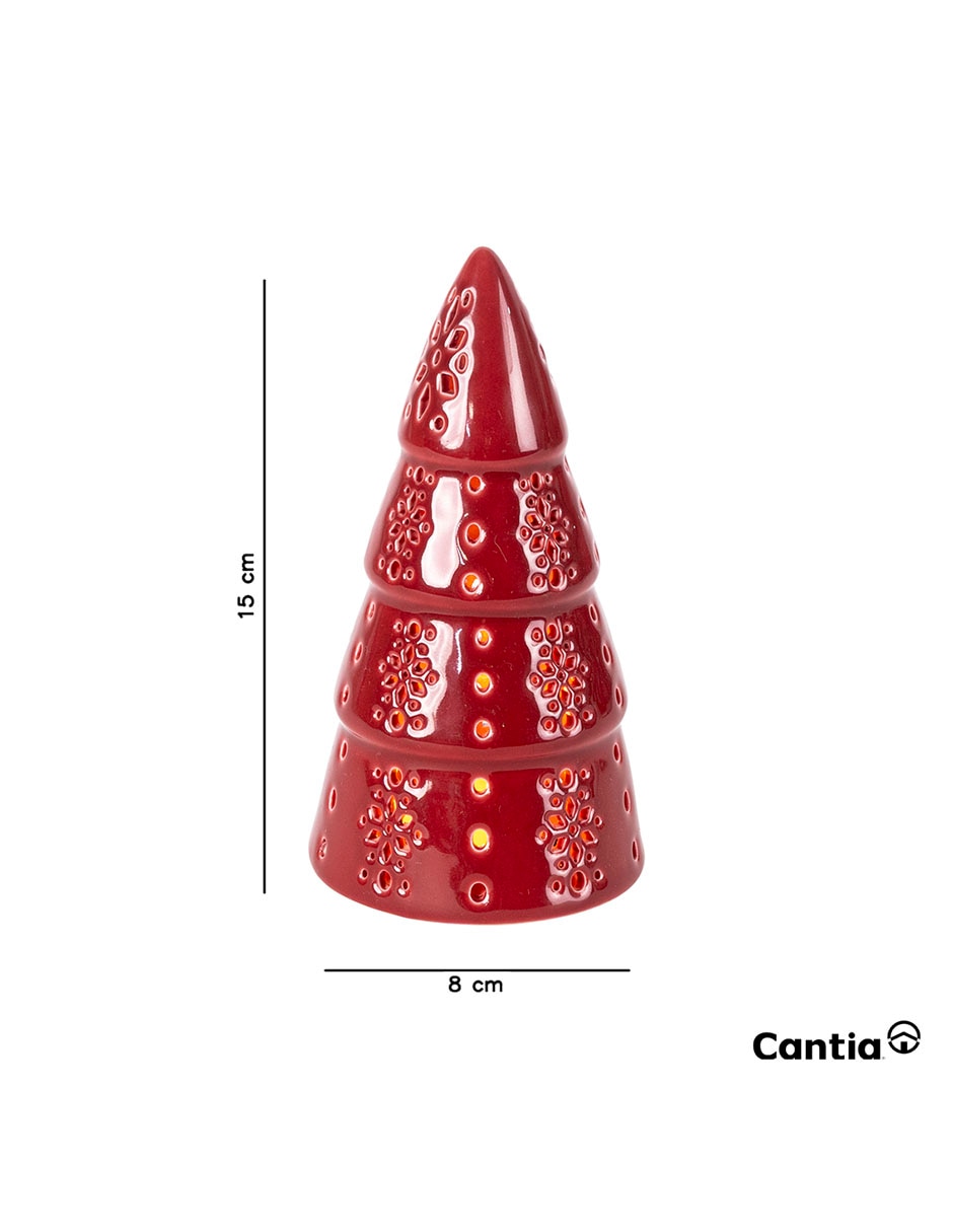 Portavela pino rojo 4
