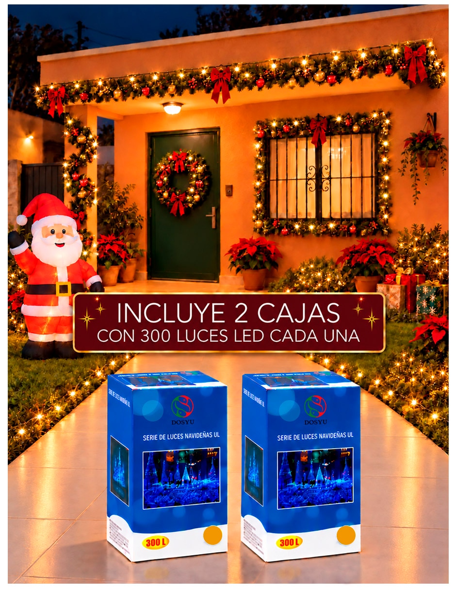 Set de luces led dy-300-ul-2pzas con 300 focos 2