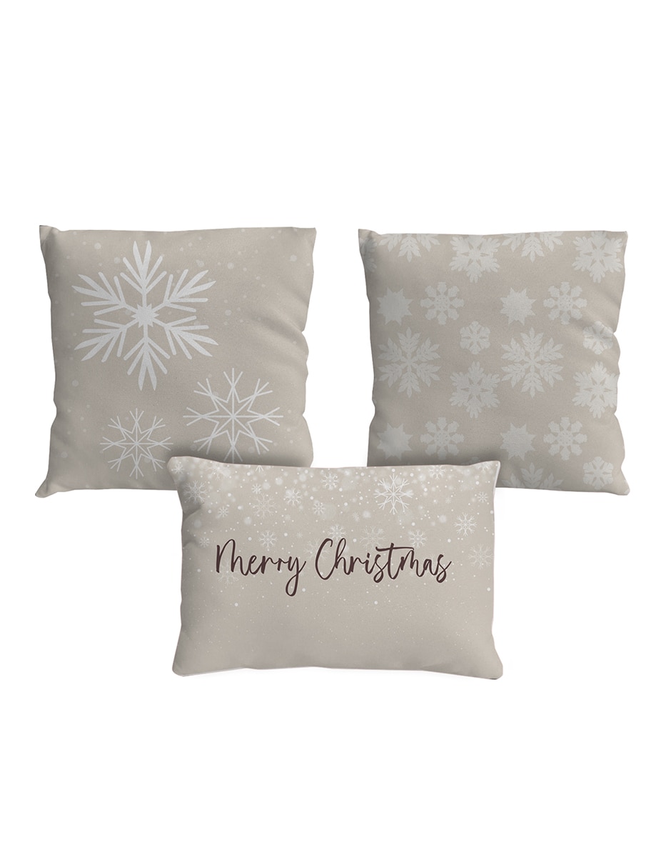Cojín decorativo beikia navideños copos de nieve Cojín decorativo beikia navideños copos de nieve