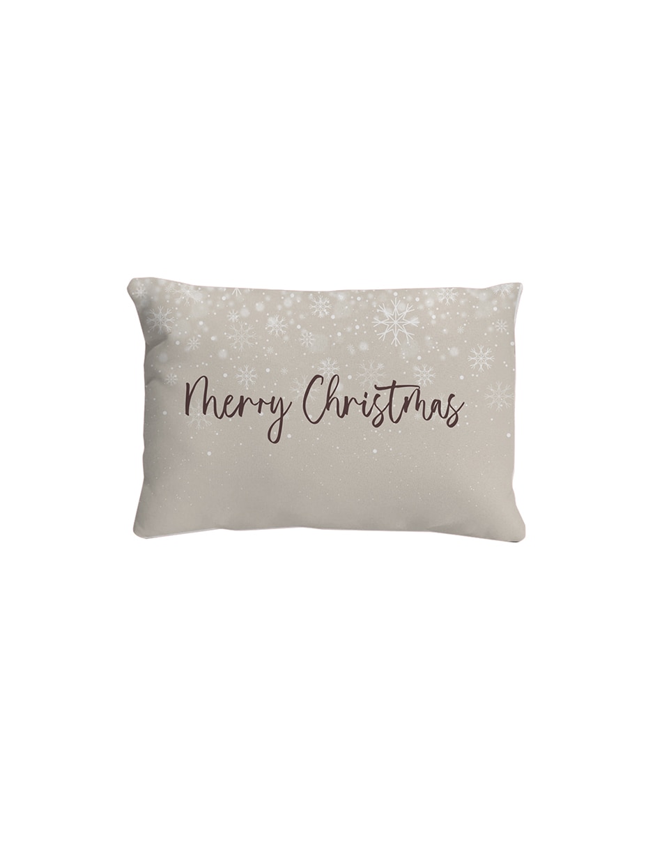 Cojín decorativo beikia navideños copos de nieve 4