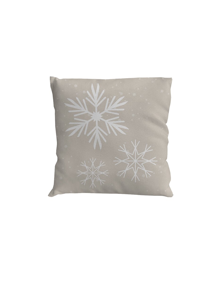 Cojín decorativo beikia navideños copos de nieve 5