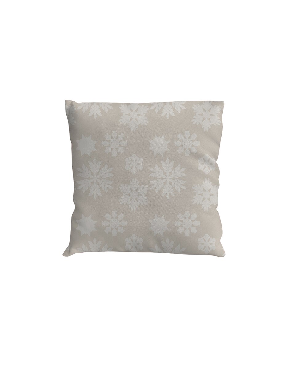 Cojín decorativo beikia navideños copos de nieve 6