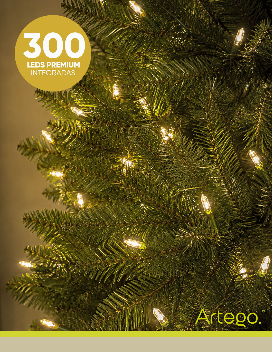 Árbol de navidad grand fir preiluminado de pvc con 300 luces 5