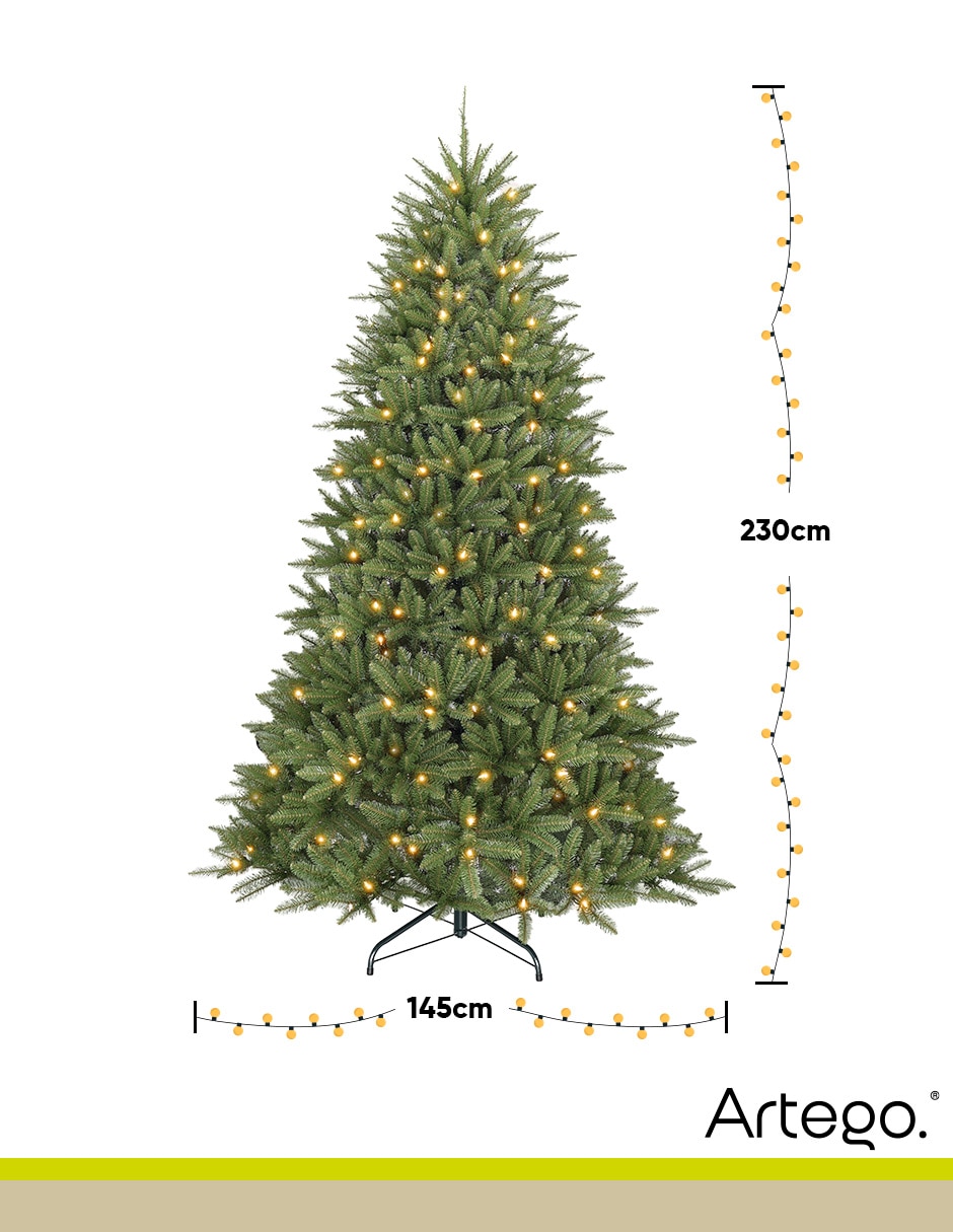 Árbol de navidad grand fir preiluminado de pvc con 300 luces 10