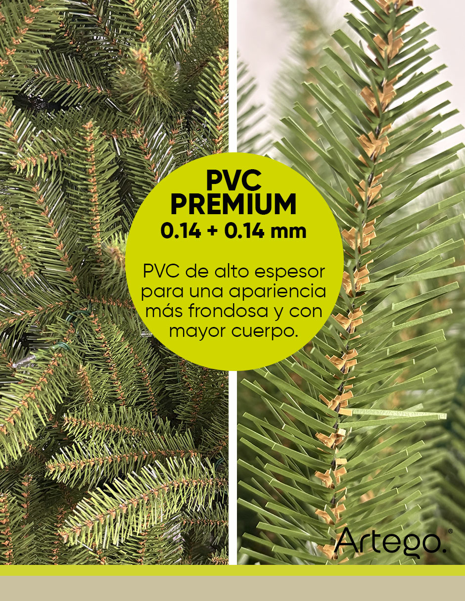 Árbol de navidad grand fir preiluminado de pvc con 300 luces 2