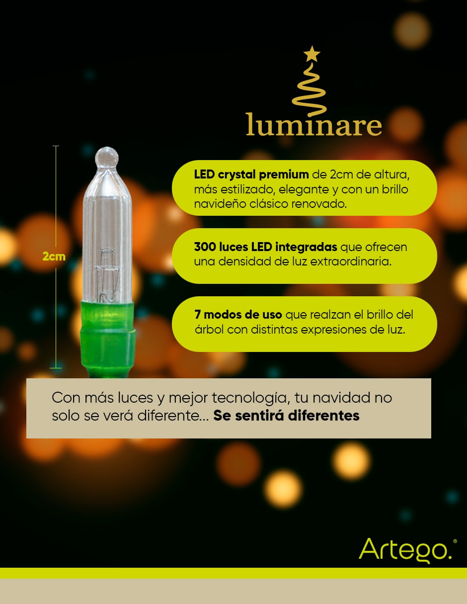 Árbol de navidad grand fir preiluminado de pvc con 300 luces 8