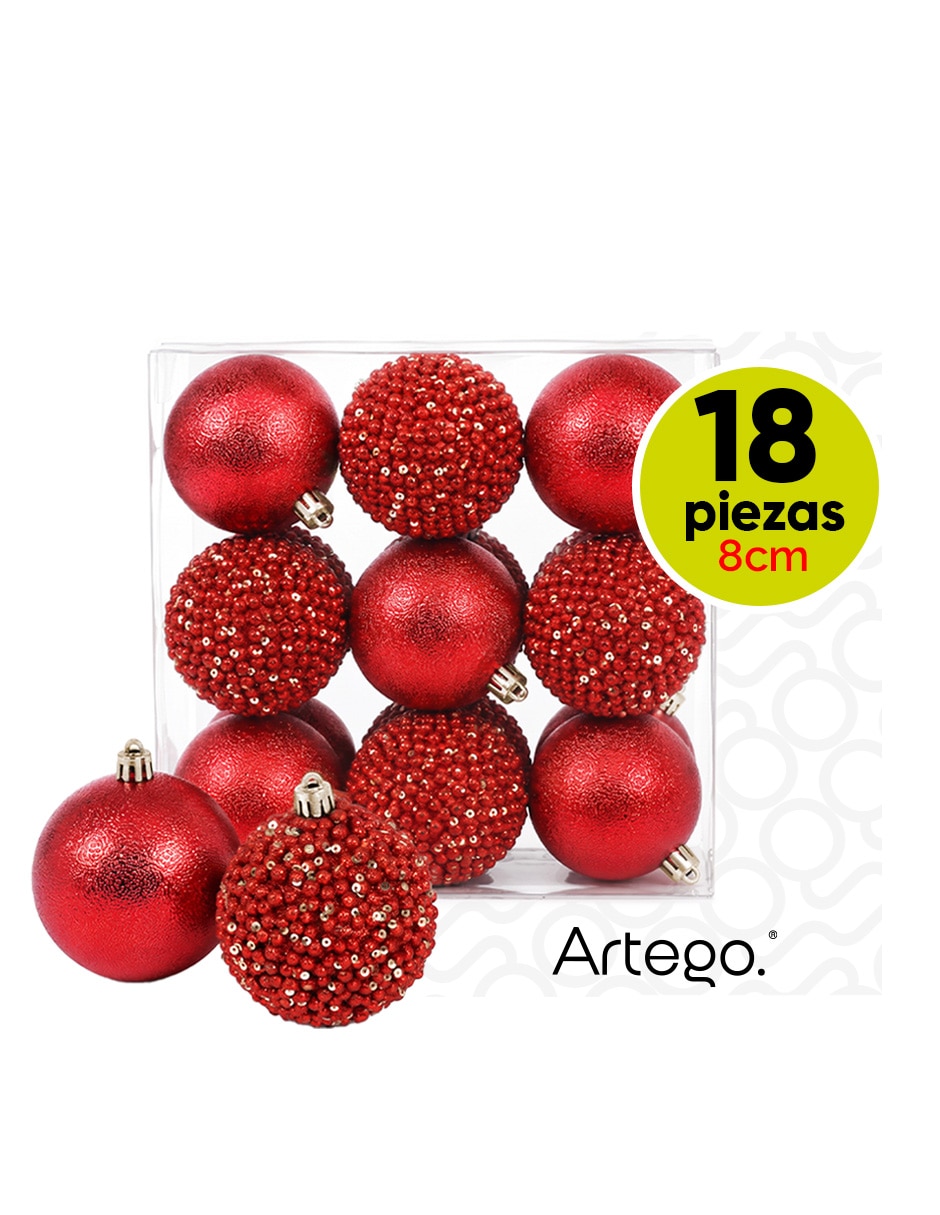 Set de esfera navideña con 18 piezas Set de esfera navideña con 18 piezas