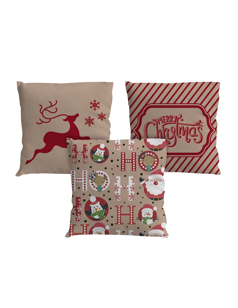 Kit cojín decorativo navideños ho ho ho navidad Kit cojín decorativo navideños ho ho ho navidad