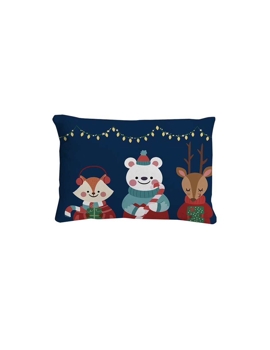 Kit cojín decorativo navideños animales y esferas navidad 5