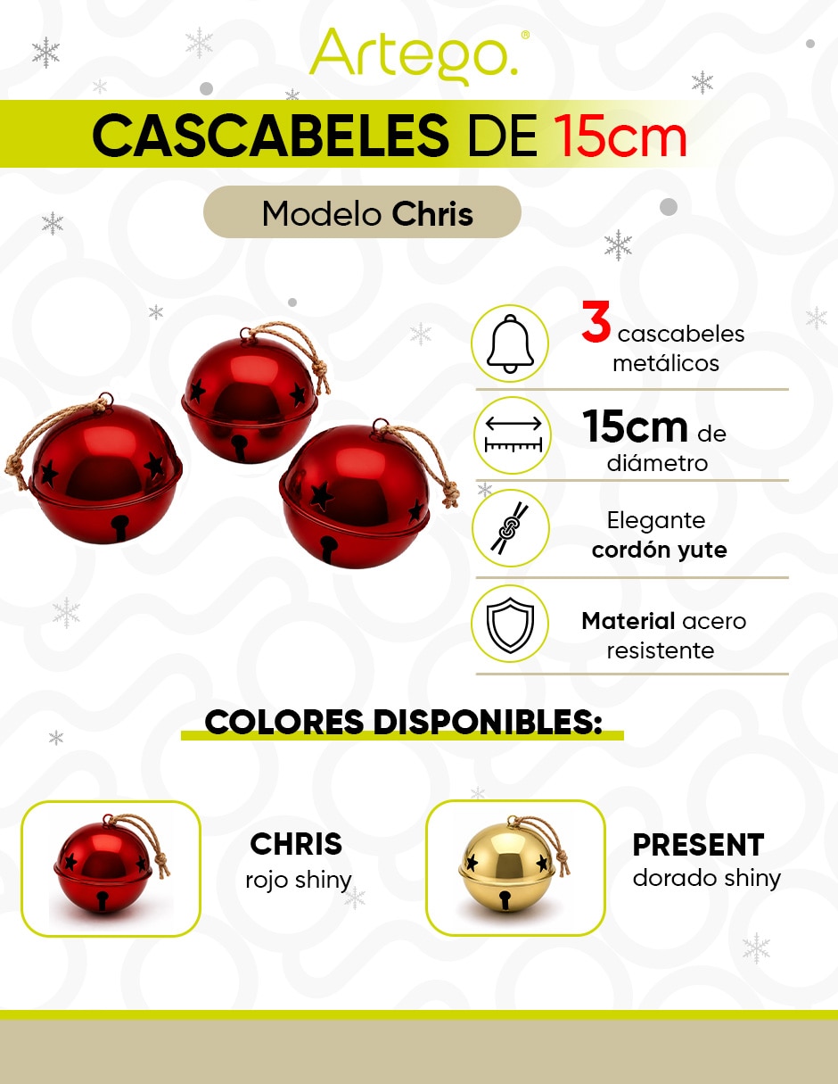 Adorno cascabel 15 cm 6