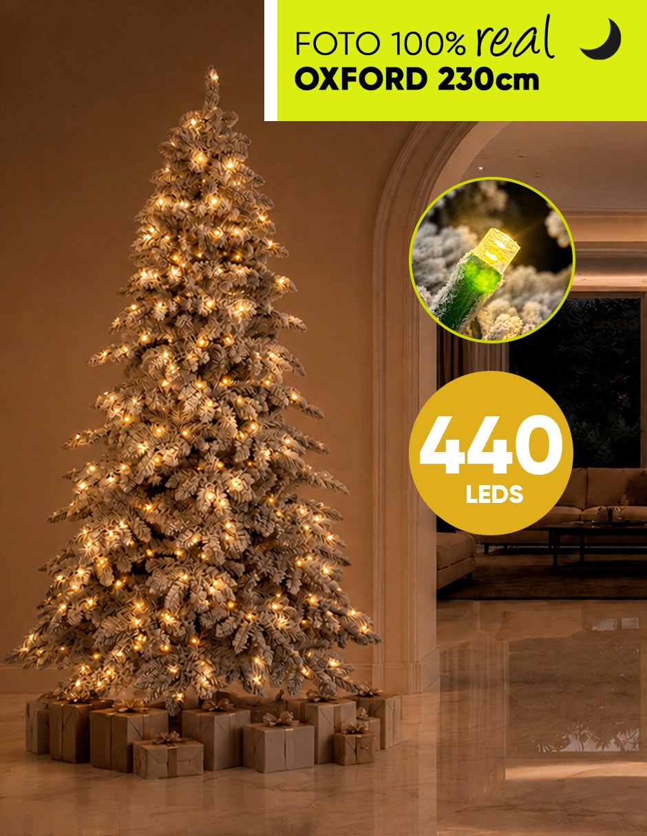 Árbol de navidad preiluminado *440 leds* oxford cedar de pvc continuo 4