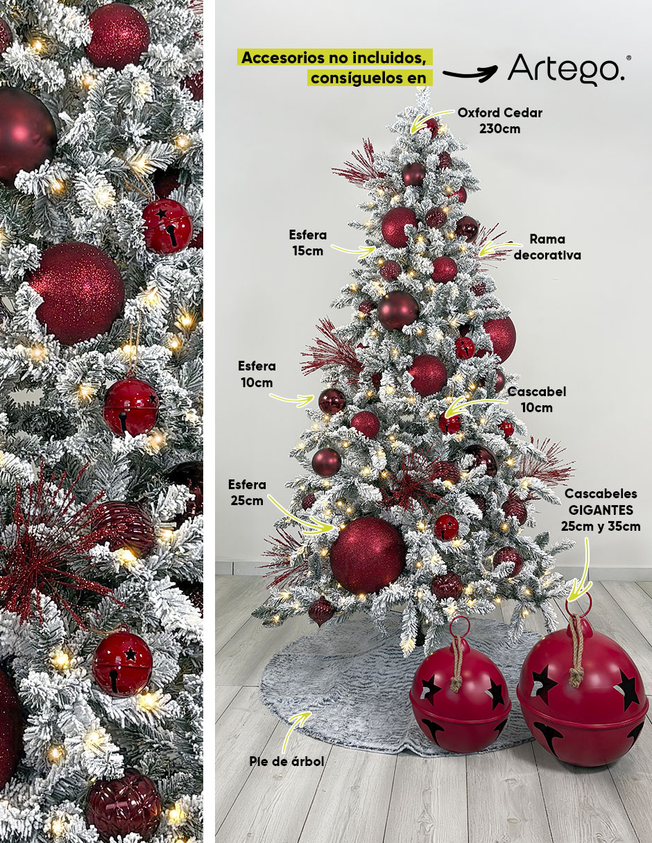 Árbol de navidad preiluminado *440 leds* oxford cedar de pvc continuo 7