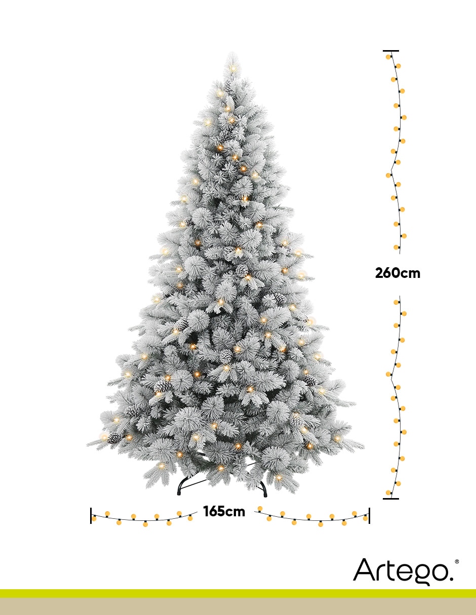 Árbol de navidad preiluminado *370 leds* mountain cedar premium de pvc continuo 9