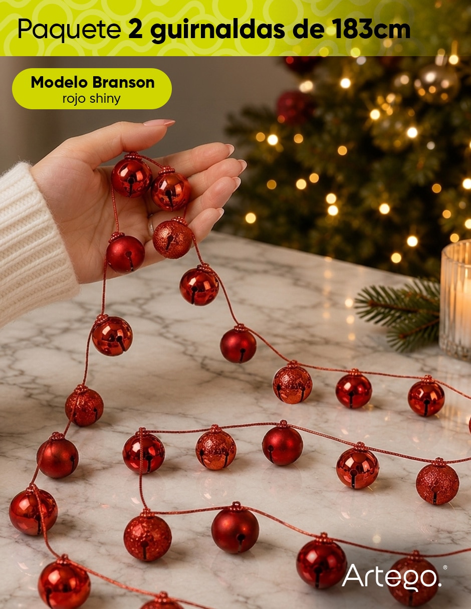 Guirnalda cascabel de navidad 183cm 5