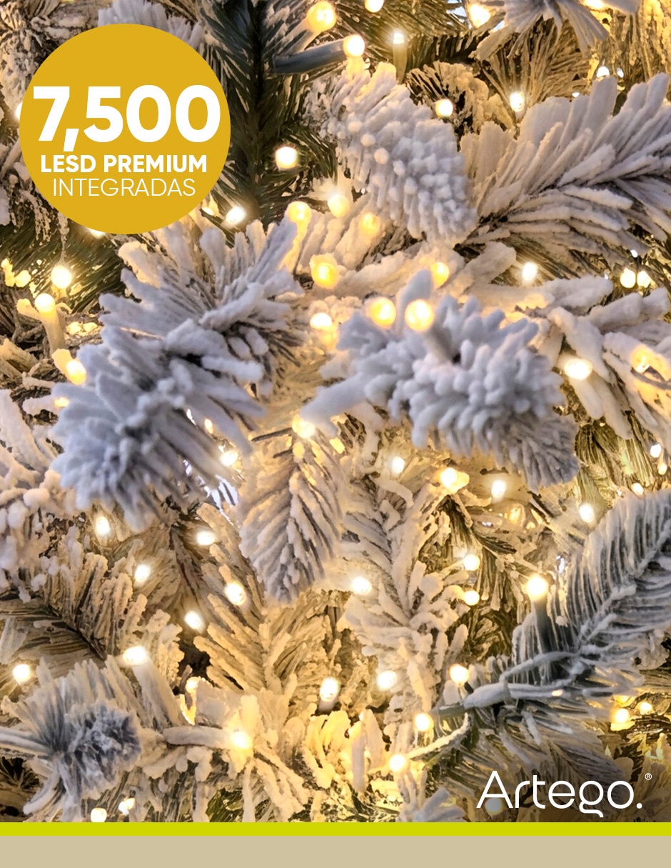 Árbol de navidad preiluminado millenium fir *7500 leds* de pvc continuo 6
