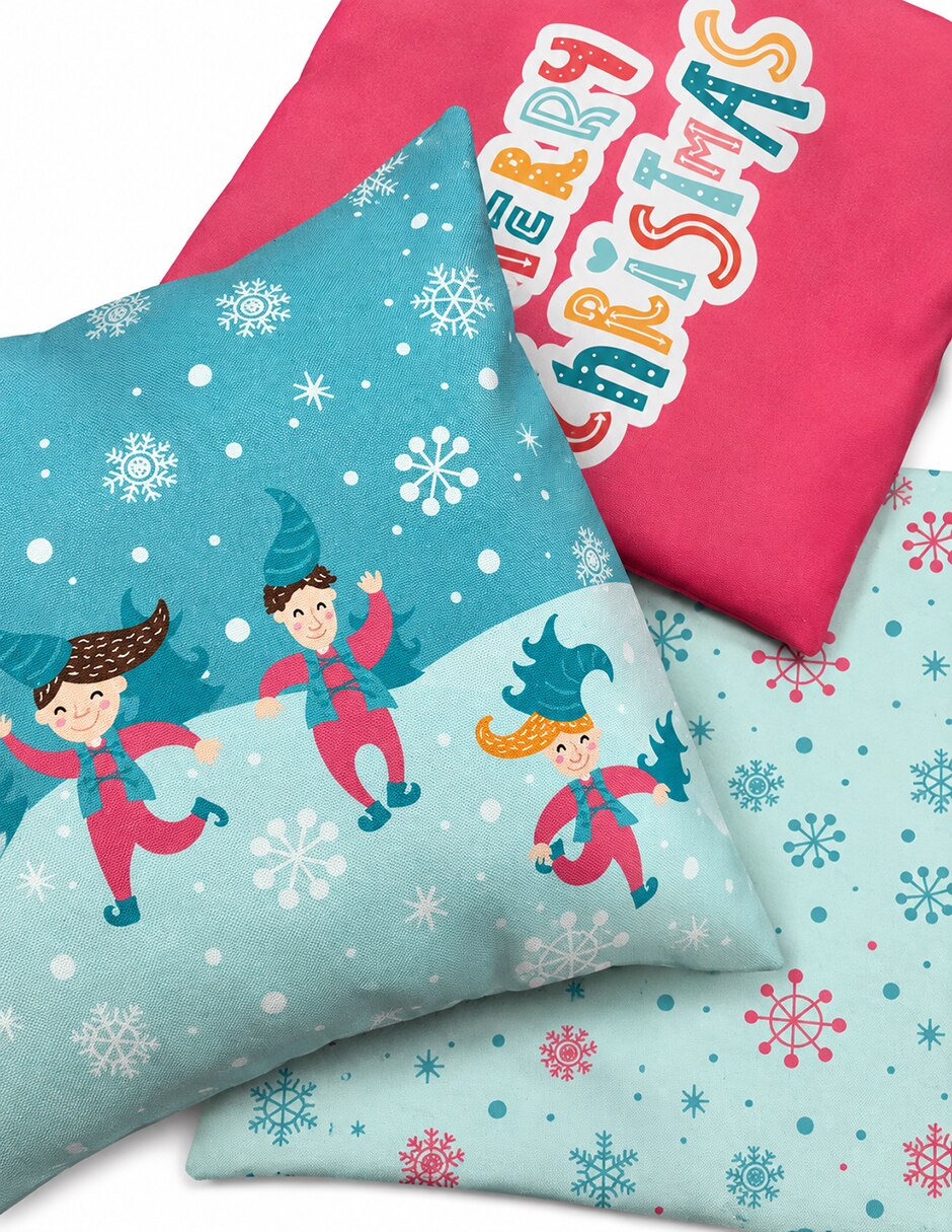 Kit cojín decorativo Merry Christmas Navidad 2