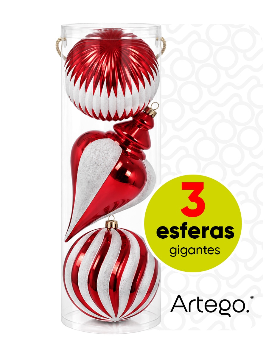 Set de esfera navideña solei caramel con 3 piezas Set de esfera navideña solei caramel con 3 piezas