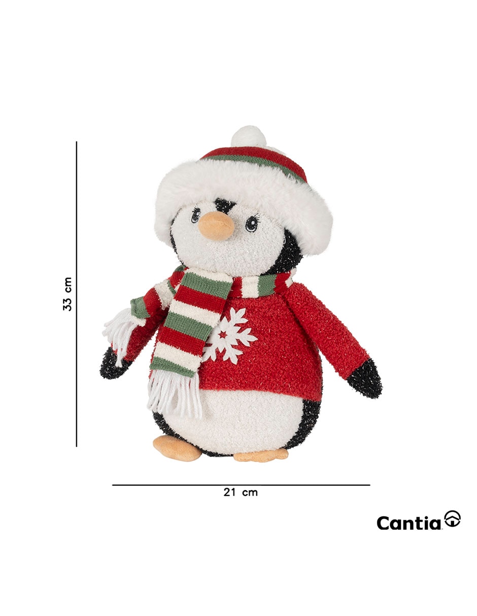 Peluche de navidad pingüino peluche decorativo pingü navidad 6