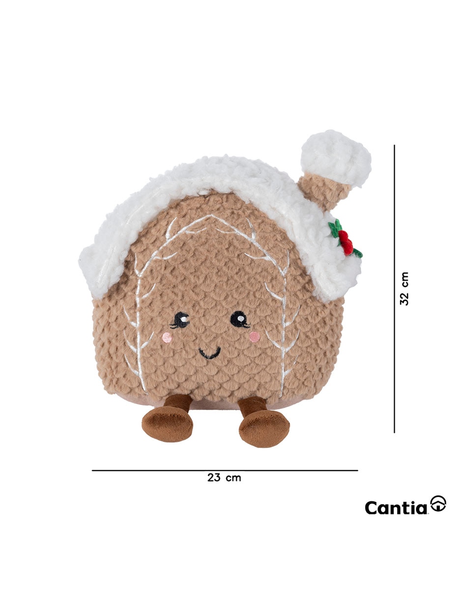 Peluche de navidad casa casa de jengibre 4