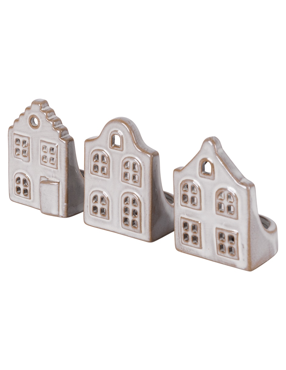 Portavela casas navideñas