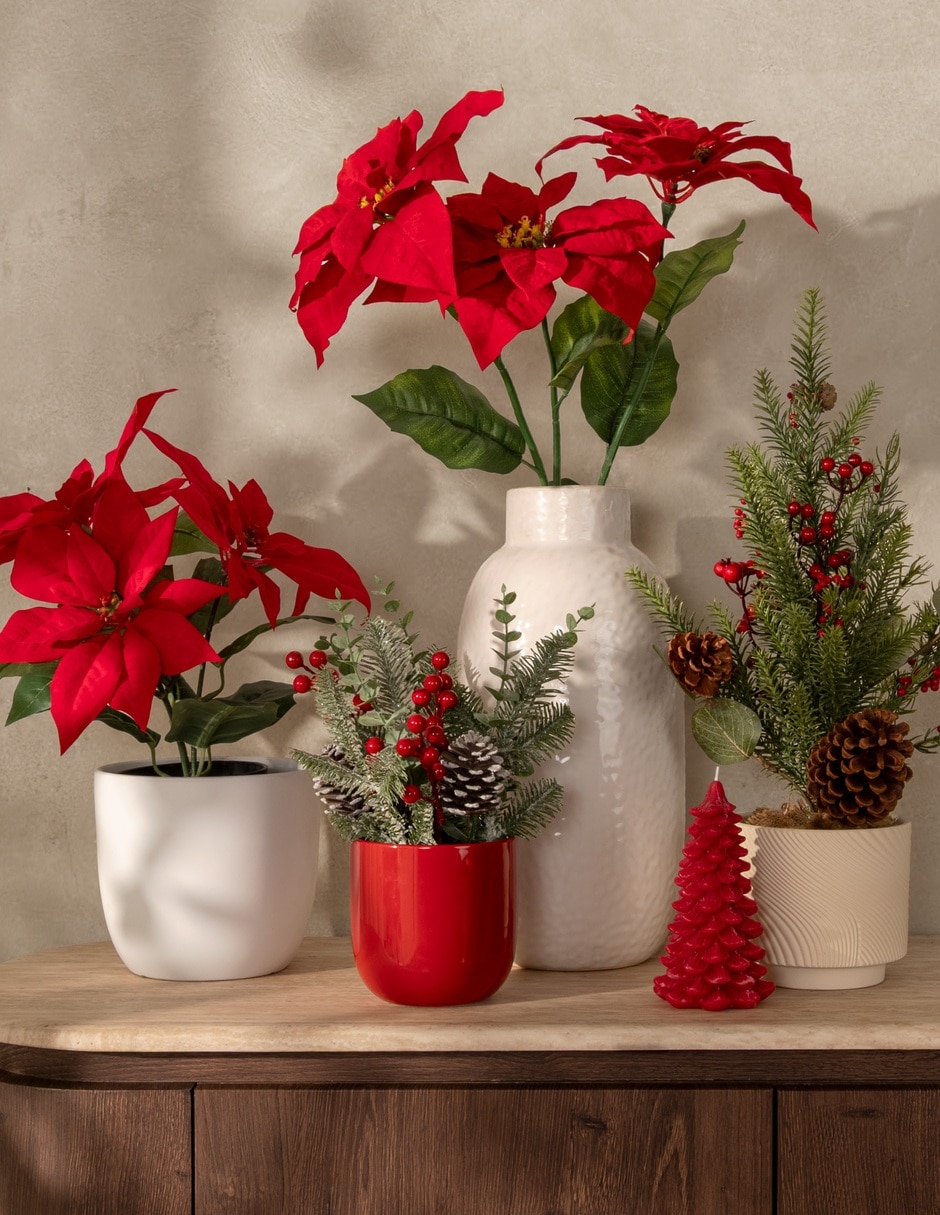 Árbol de navidad granate de plástico 3