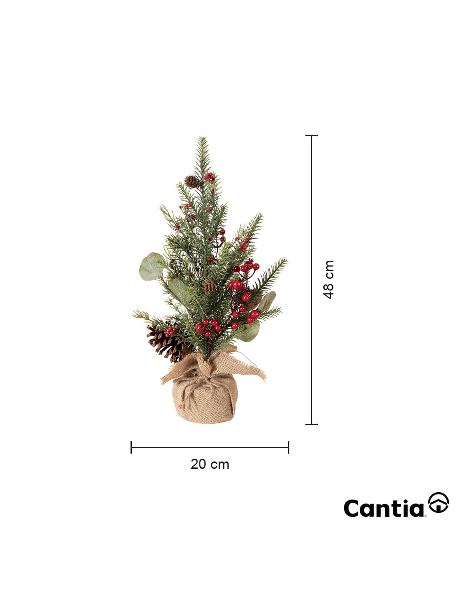 Árbol de navidad granate de plástico 4