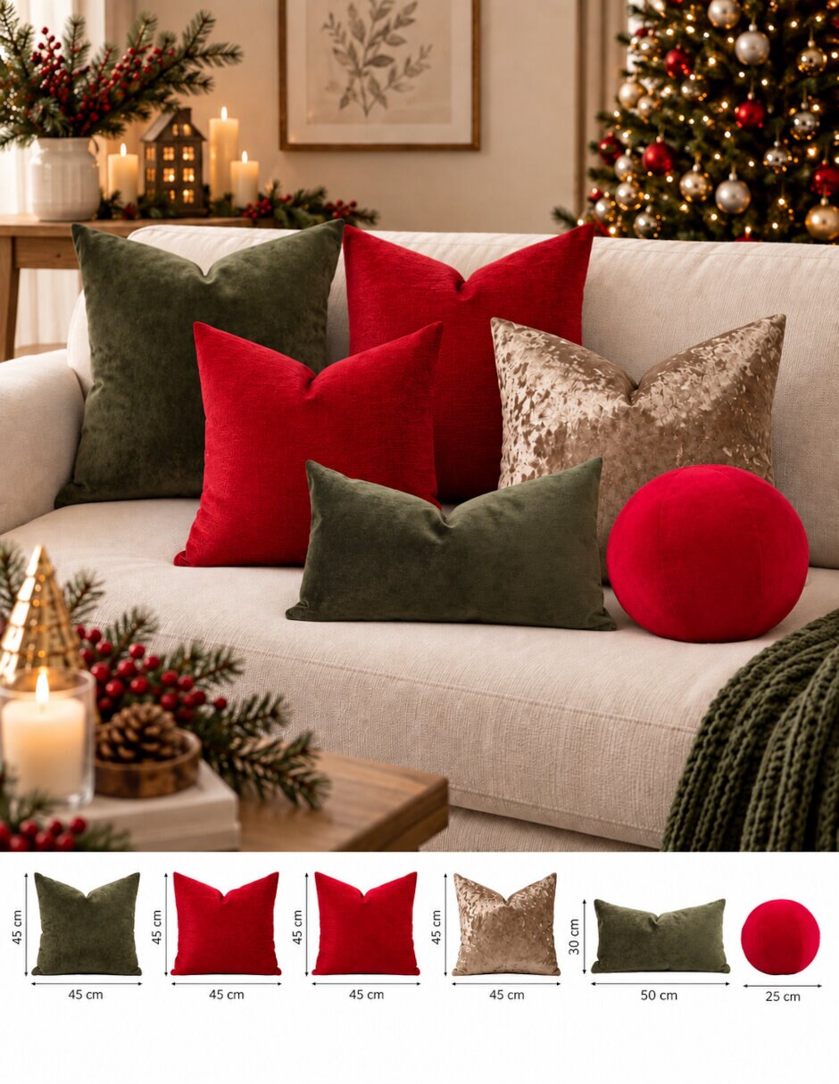 Set de cojín decorativo navideños navidad 2