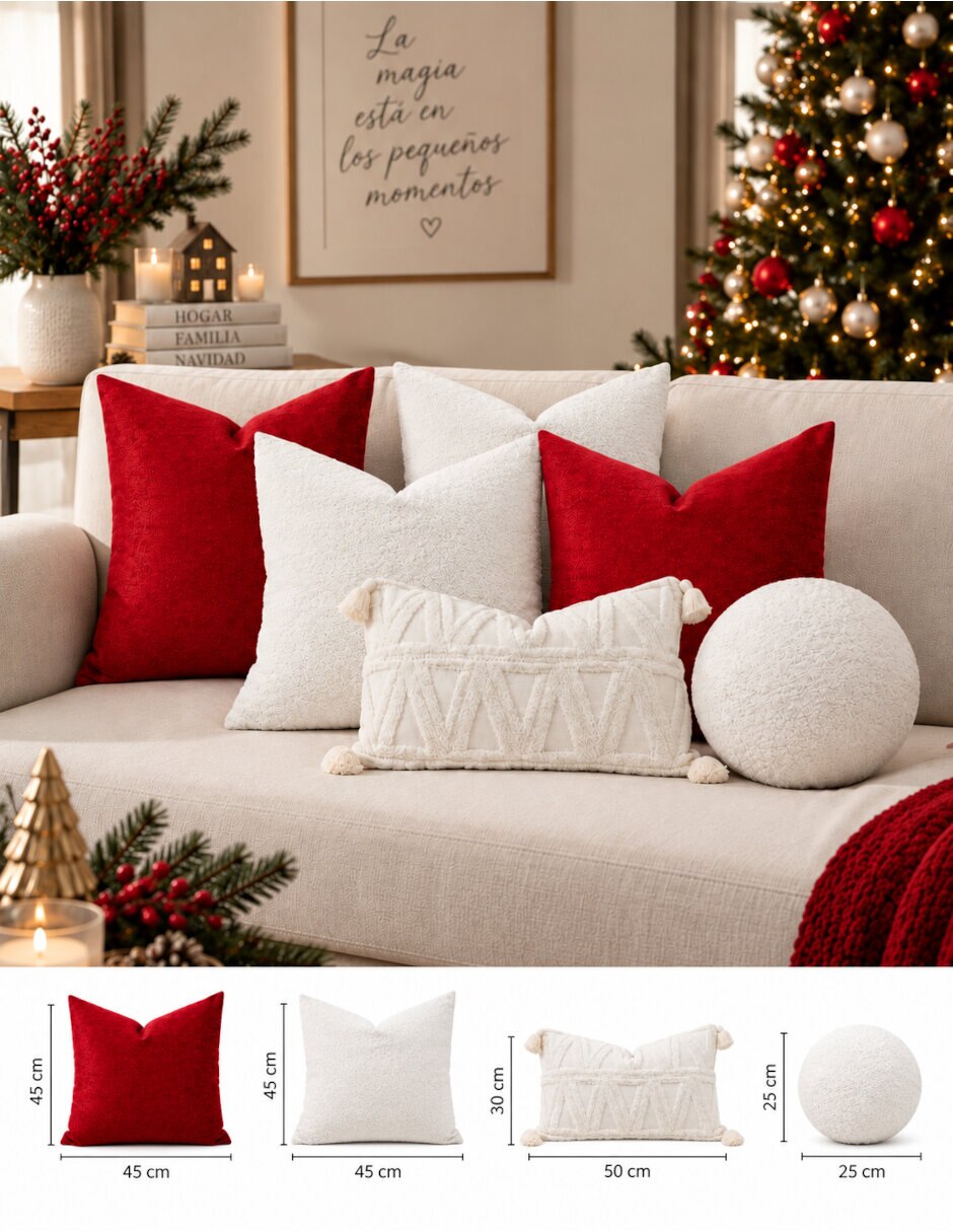 Set de cojín decorativo navideños navidad 2
