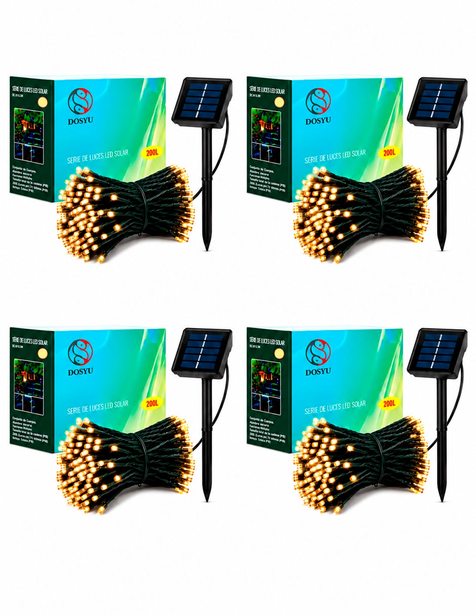 Set de luces LED SIN FAMILIA SU200-4PZAS con 200 focos Set de luces LED SIN FAMILIA SU200-4PZAS con 200 focos
