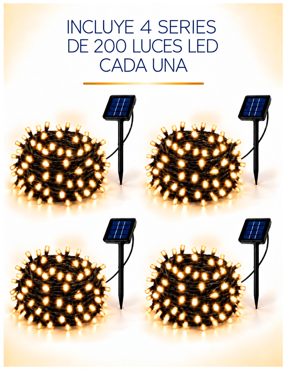 Set de luces LED SIN FAMILIA SU200-4PZAS con 200 focos 2